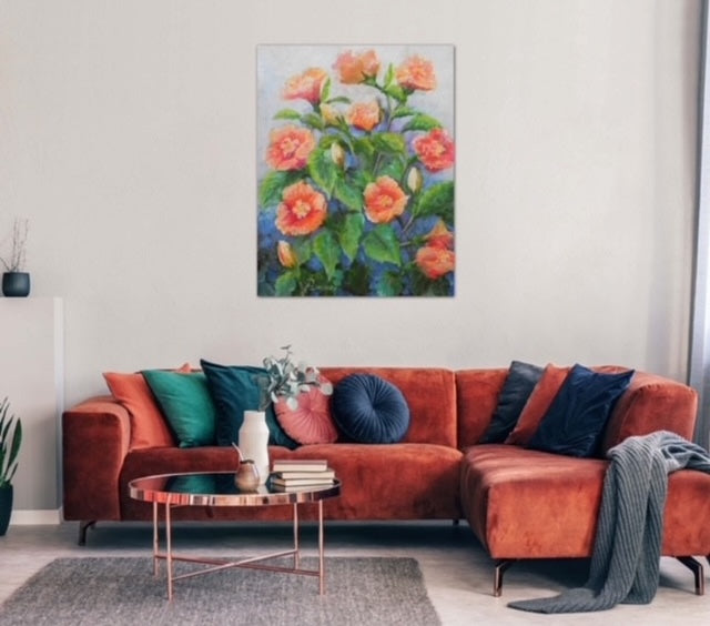 Orange Double Hibiscus