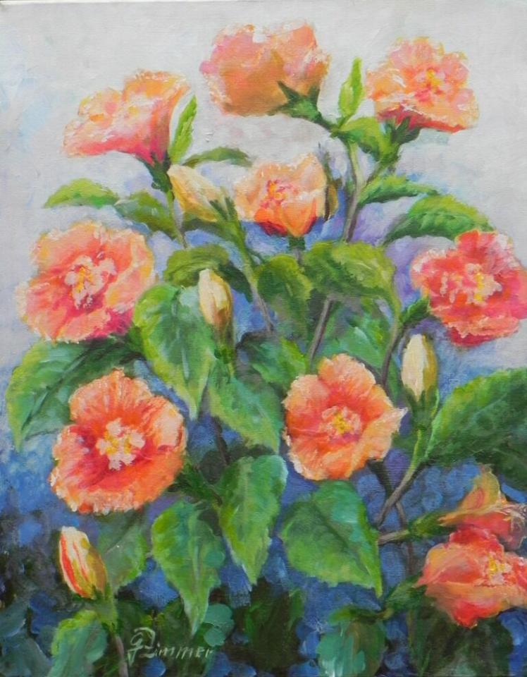 Orange Double Hibiscus