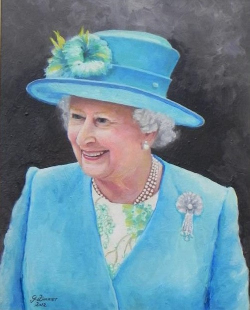 Queen Elizabeth II in Blue