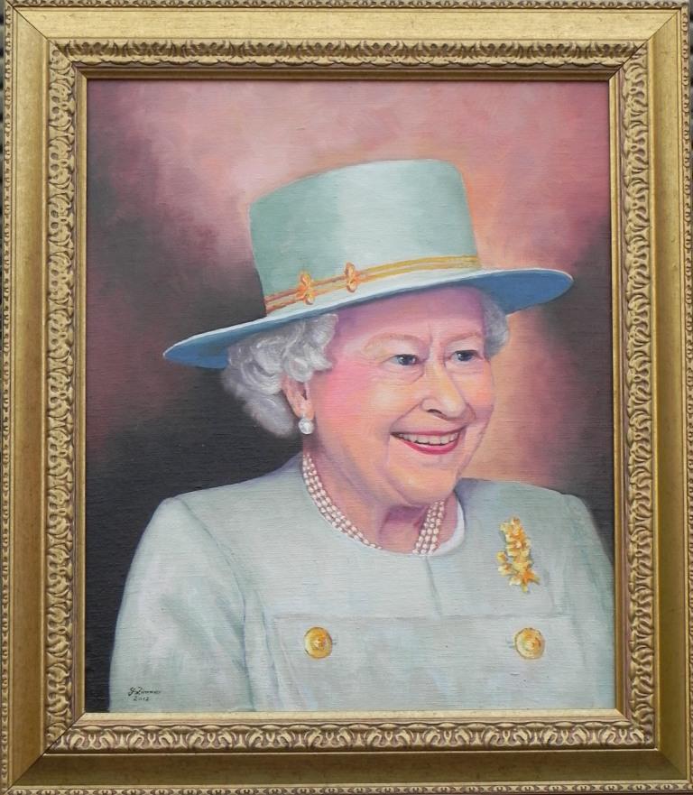 Queen Elizabeth II in Turquoise